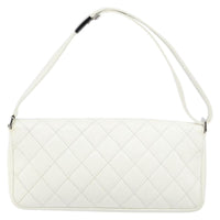 Chanel Vintage Timeless Cc Adjustable Shoulder Bag Quilted Calfskin White Leather Shoulder Bag Bag (Authentic Pre-Loved)
