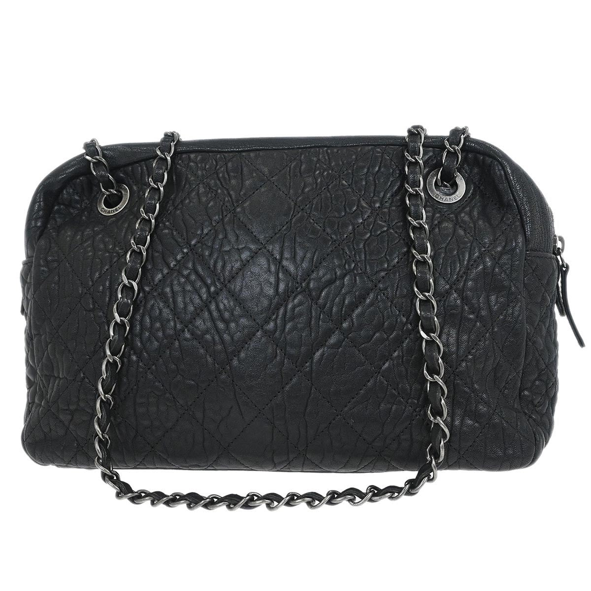 Chanel Chanel Chanel Matelassé Cuir Noir Black Leather Black Calfskin Shoulder Bag Bag (Pre-Loved)