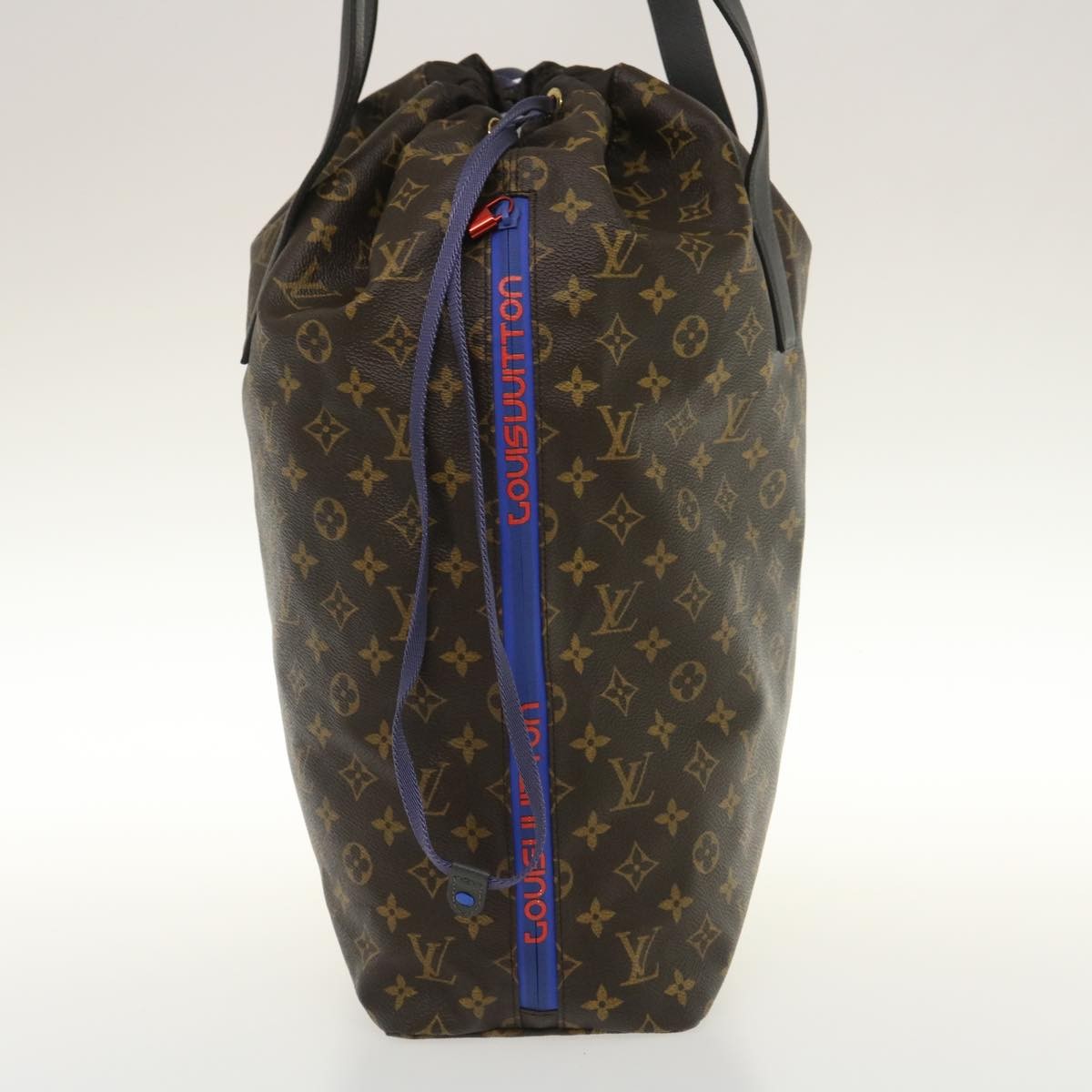 Louis Vuitton Cabas Light Drawstring Bag Monogram Split Canvas Brown Canvas Tote Bag Bag (Authentic Pre-Loved)
