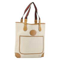 Gucci Vintage Tote Canvas White Pvc Tote Bag Bag (Pre-Loved)