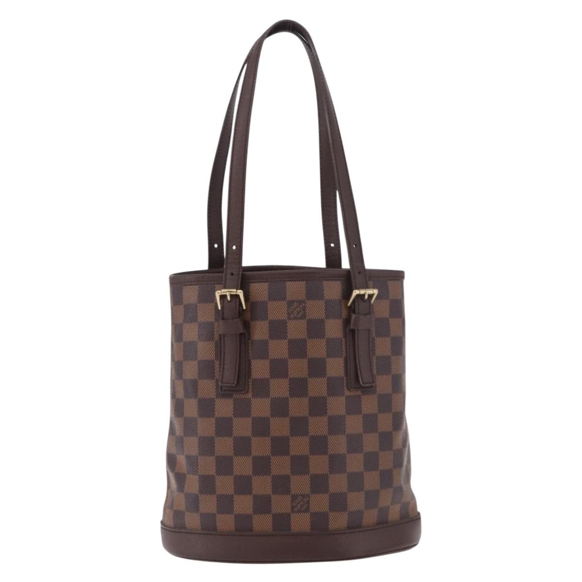 Louis Vuitton Marais Bucket Bag Damier Brown Canvas Shoulder Bag Bag (Pre-Loved)