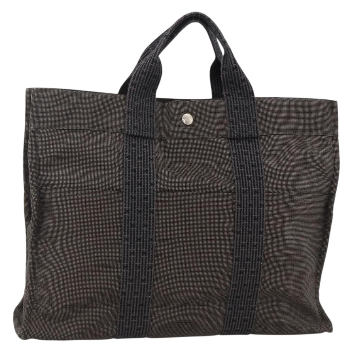 Hermes Fourre-Tout Herline Canvas Gray Canvas Tote Bag Bag (Pre-Loved)