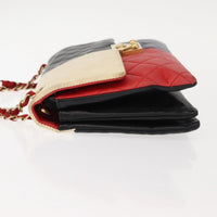 Chanel Chanel Cc Clasp Chain Flap Bag Multicolor Quilted Lambskin Multicolour Leather Shoulder Bag Bag (Pre-Loved)