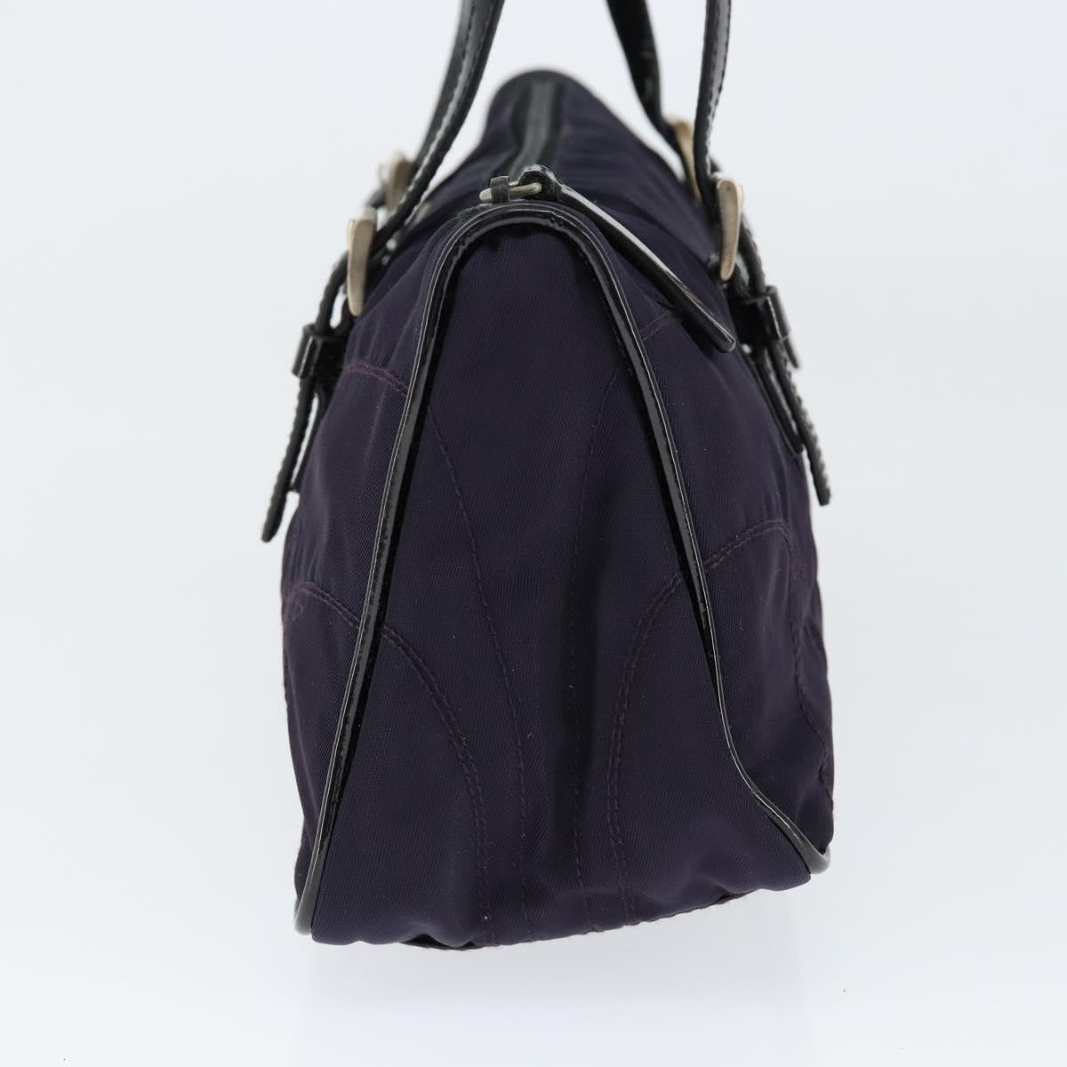 Prada Baguette Shoulder Bag Quilted Tessuto With Leather Purple Nylon Shoulder Bag Bag (Authentic Pre-Loved)