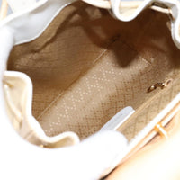 Gucci Vintage Bamboo Backpack Patent Beige Patent_Leather Backpack Bag (Authentic Pre-Loved)