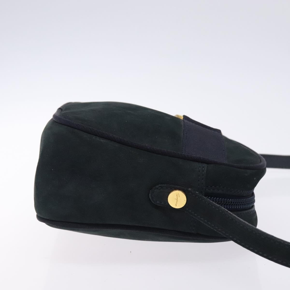 Salvatore Ferragamo Vala Shoulder Bag Suede Navy Suede Shoulder Bag Bag (Authentic Pre-Loved)