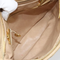 Chanel Vintage Cc Chain Shopper Quilted Leather Beige Leather Shoulder Bag Bag (Pre-Loved)