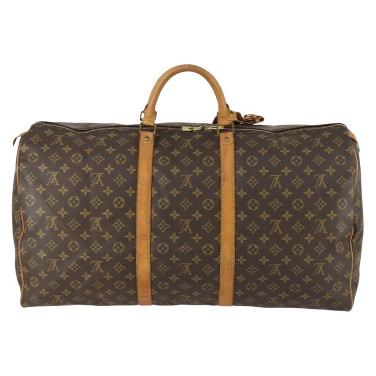 Louis Vuitton Keepall Bag Monogram Canvas Brown Canvas Travel Bag Bag (Authentic Pre-Loved)