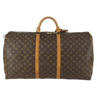 Louis Vuitton Keepall Bag Monogram Canvas Brown Canvas Travel Bag Bag (Authentic Pre-Loved)