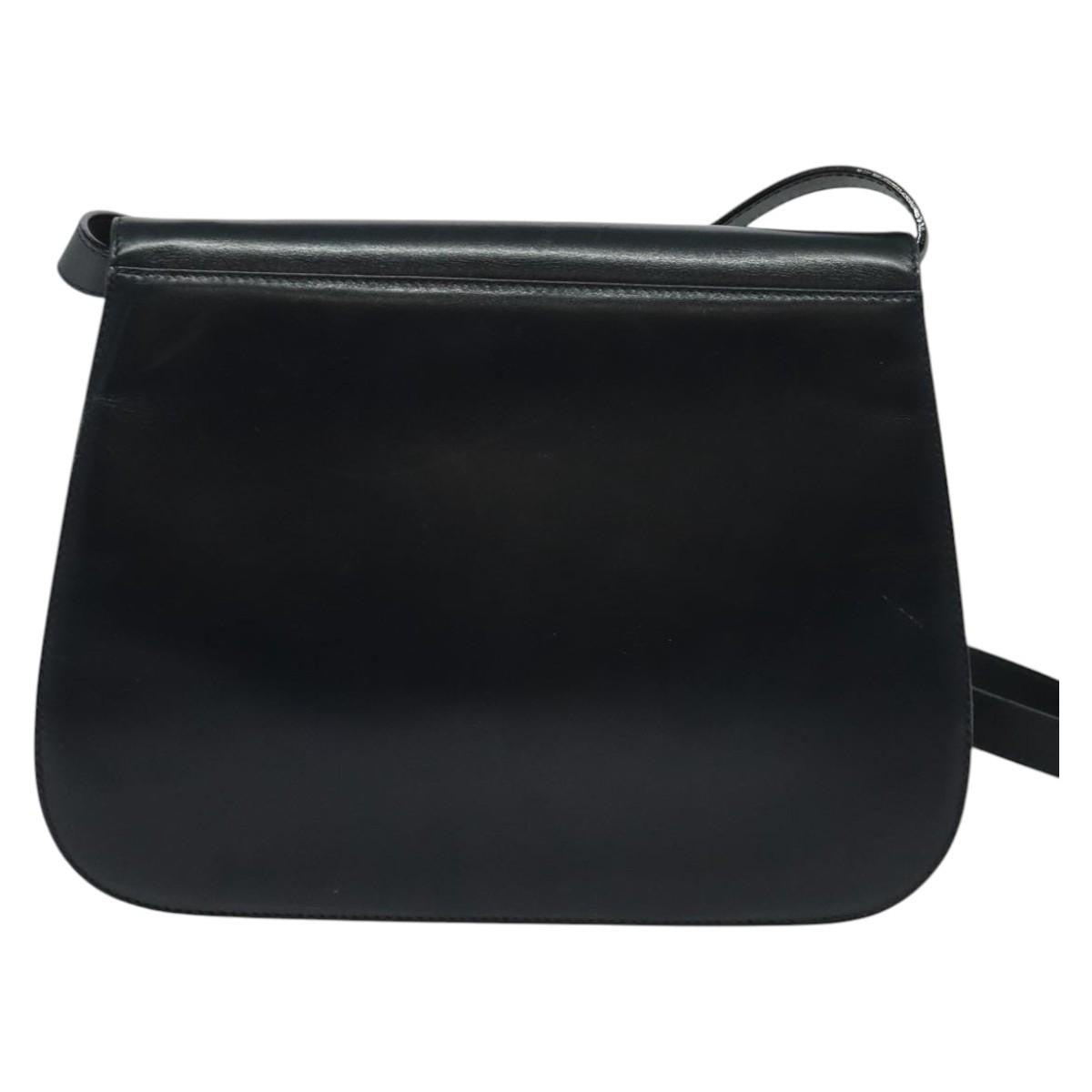 Salvatore Ferragamo Gancini Shoulder Bag Leather Navy Leather Shoulder Bag Bag (Pre-Loved)
