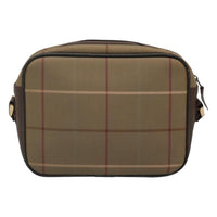 Burberry Nova Check Shoulder Bag Canvas And Leather Beige Canvas Shoulder Bag Bag (Pre-Loved)