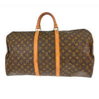 Louis Vuitton Keepall Bag Monogram Canvas Brown Canvas Travel Bag Bag (Pre-Loved)