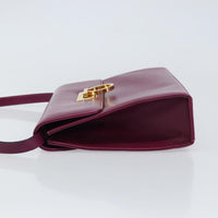 Salvatore Ferragamo Gancini Shoulder Bag Leather Purple Leather Shoulder Bag Bag (Pre-Loved)