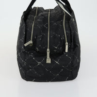 Chanel Travel Line Boston Bag Printed Nylon Black Nylon Travel Bag Bag (Pre-Loved)