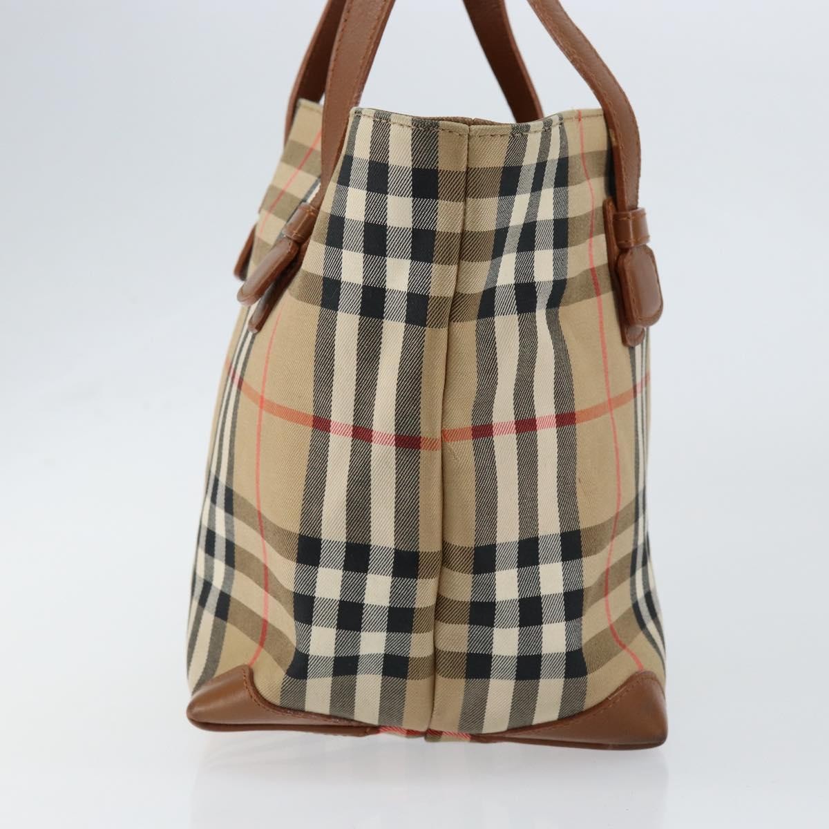Burberry Vintage Tote Vintage Check Coated Canvas Beige Canvas Tote Bag Bag (Pre-Loved)
