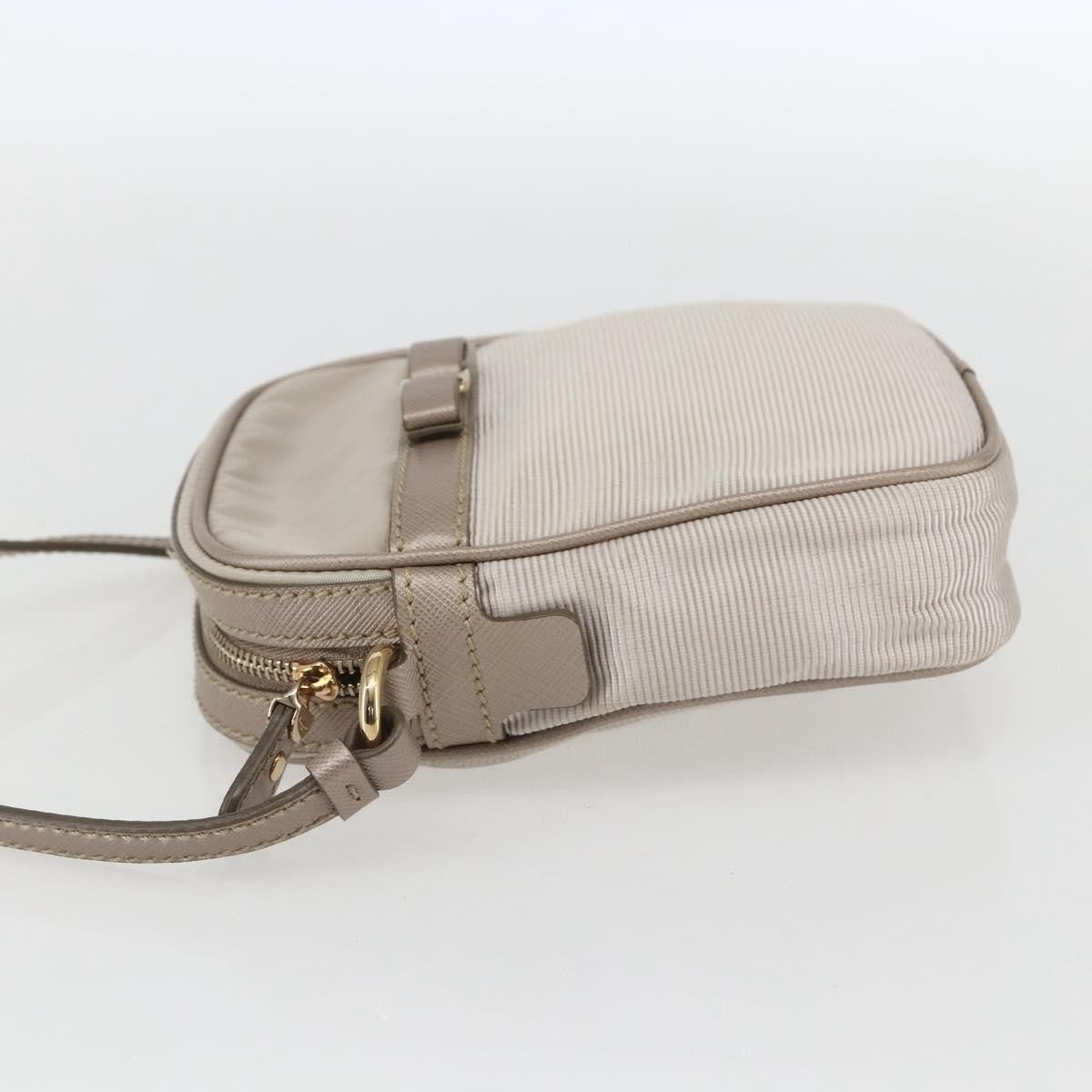 Salvatore Ferragamo Vala Shoulder Bag Nylon Beige Nylon Shoulder Bag Bag (Authentic Pre-Loved)