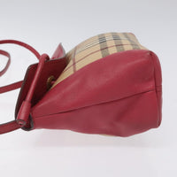 Burberry Nova Check Shoulder Bag Canvas And Leather Beige Pvc Shoulder Bag Bag (Pre-Loved)