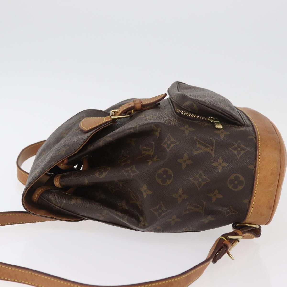 Louis Vuitton Vintage Montsouris Backpack Monogram Canvas Brown Canvas Backpack Bag (Authentic Pre-Loved)