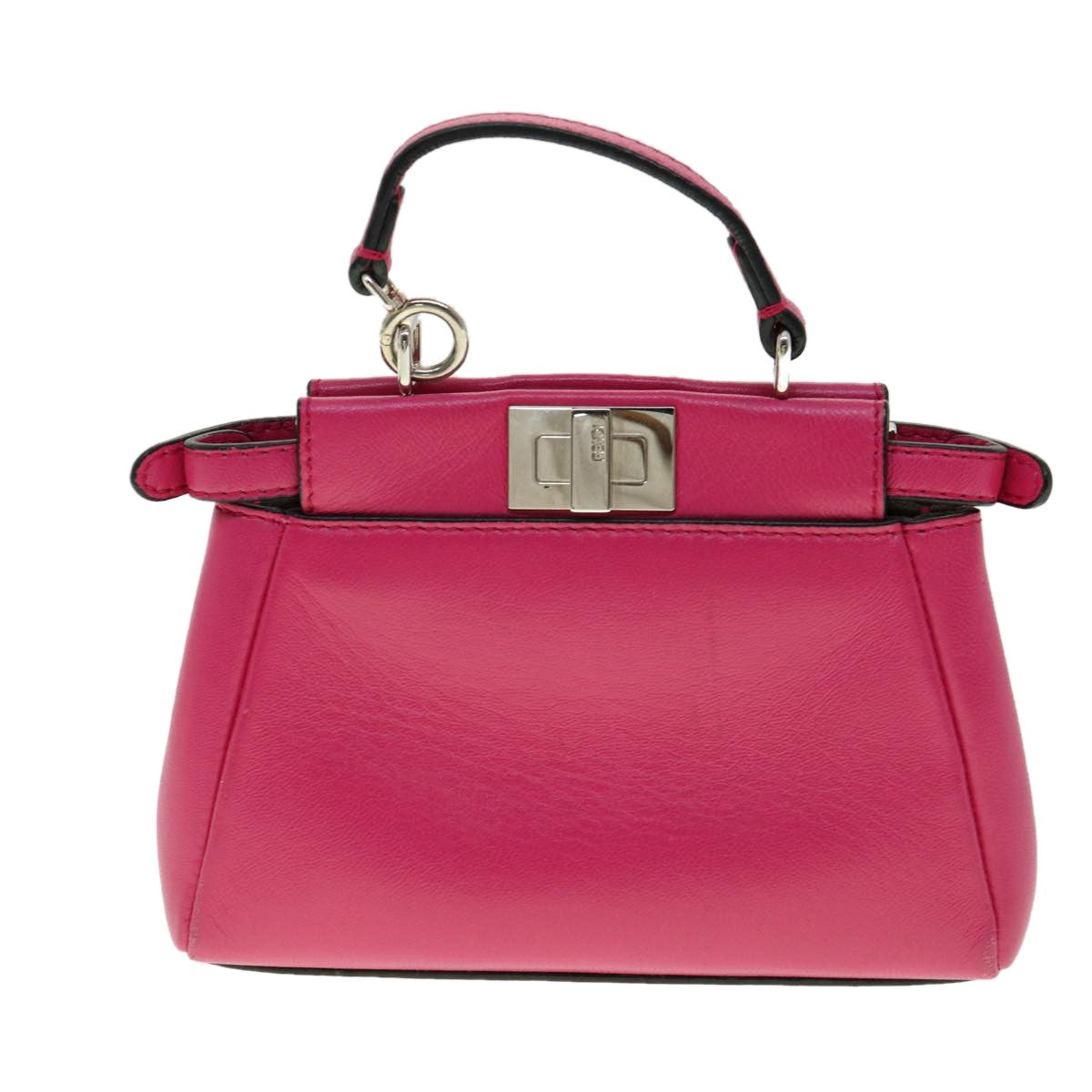 Fendi Peekaboo Bag Leather Pink Leather Handbag (Pre-Loved)