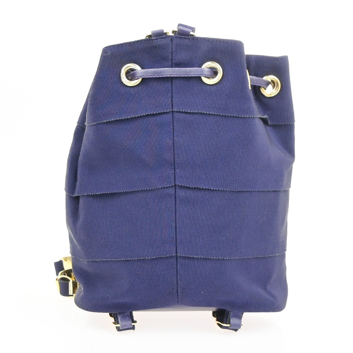 Salvatore Ferragamo Vara Chain Backpack Canvas Purple Canvas Backpack Bag (Authentic Pre-Loved)
