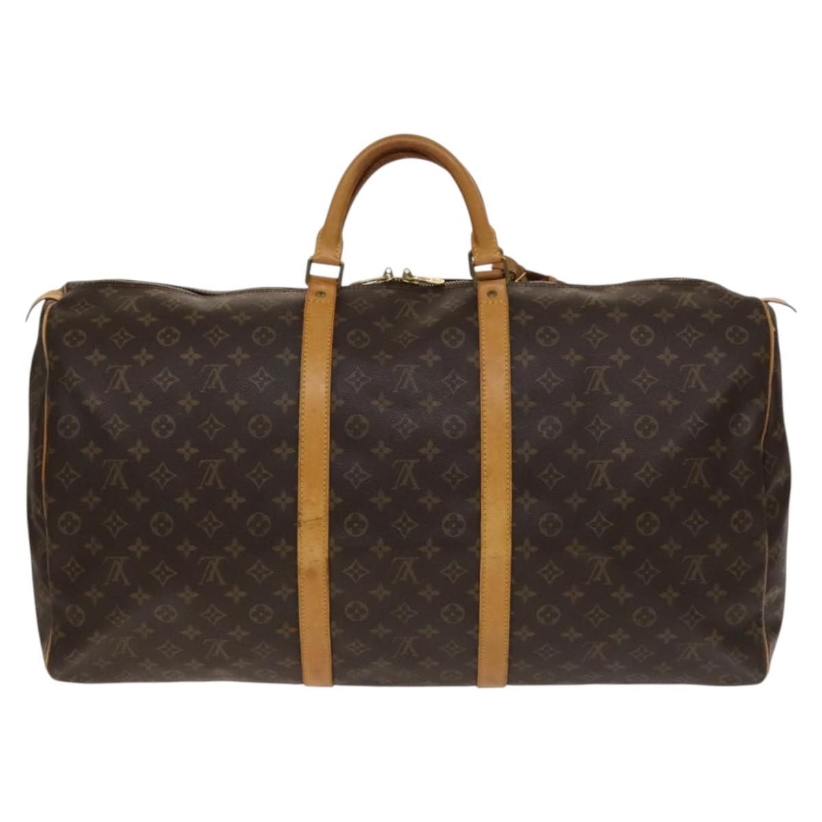 Louis Vuitton Keepall Bag Monogram Canvas Brown Canvas Travel Bag Bag (Authentic Pre-Loved)