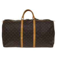 Louis Vuitton Keepall Bag Monogram Canvas Brown Canvas Travel Bag Bag (Authentic Pre-Loved)
