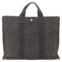Hermes Fourre Tout Tote Canvas Gray Canvas Tote Bag Bag (Authentic Pre-Loved)