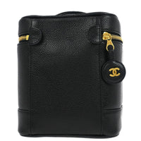 Chanel Vintage Timeless Cosmetic Case Caviar Black Leather Clutche & Pouche Bag (Pre-Loved)