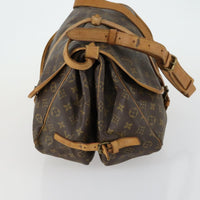 Louis Vuitton Saumur Handbag Monogram Canvas Brown Canvas Shoulder Bag Bag (Authentic Pre-Loved)