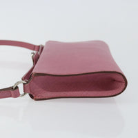Salvatore Ferragamo Gancini Pouch Leather Pink Leather Clutche & Pouche Bag (Authentic Pre-Loved)