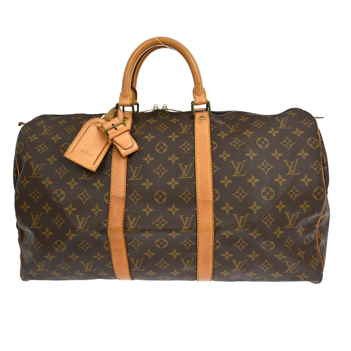 Louis Vuitton Keepall Bag Monogram Canvas Brown Canvas Travel Bag Bag (Authentic Pre-Loved)