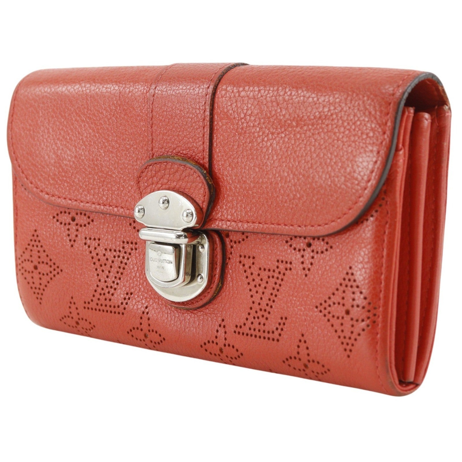 Louis Vuitton Iris Wallet Mahina Leather Red Leather Wallets Accessory (Pre-Loved)