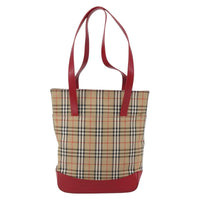 Burberry Nova Check Tote Canvas Check Pattern Beige Canvas Tote Bag Bag (Authentic Pre-Loved)