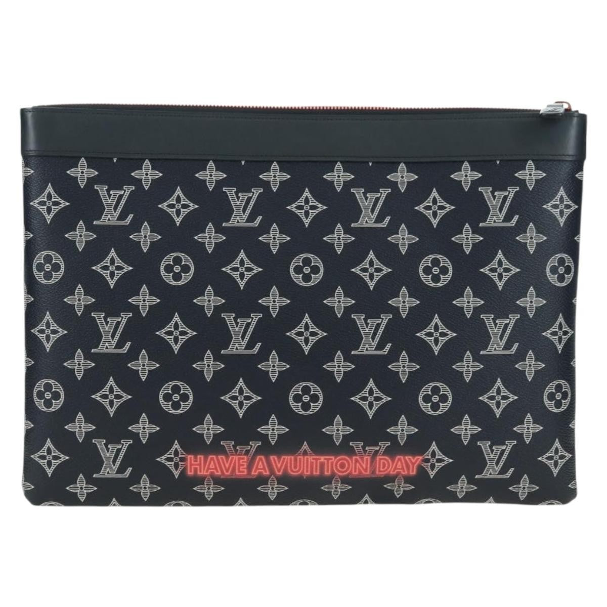 Louis Vuitton Pochette Apollo Limited Edition Upside Down Monogram Ink Navy Canvas Clutche & Pouche Bag (Authentic Pre-Loved)