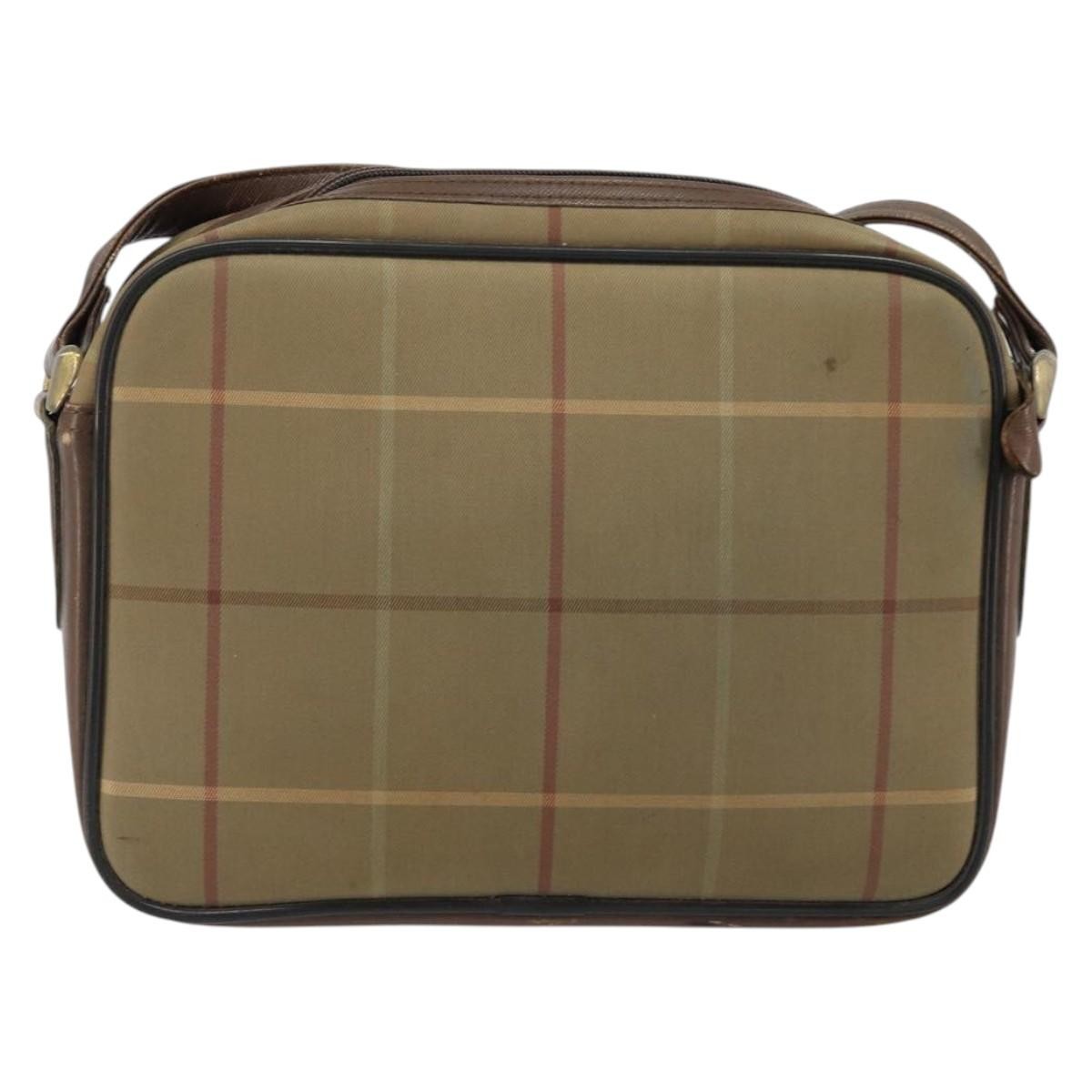 Burberry Nova Check Shoulder Bag Canvas Beige Canvas Shoulder Bag Bag (Authentic Pre-Loved)