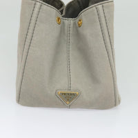 Prada Canapa Tote Canvas Gray Canvas Bag (Authentic Pre-Loved)