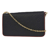Louis Vuitton Felicie Pochette Monogram Empreinte Leather Navy Leather Clutche & Pouche Bag (Authentic Pre-Loved)