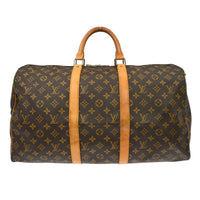 Louis Vuitton Keepall Bag Monogram Canvas Brown Canvas Travel Bag Bag (Authentic Pre-Loved)