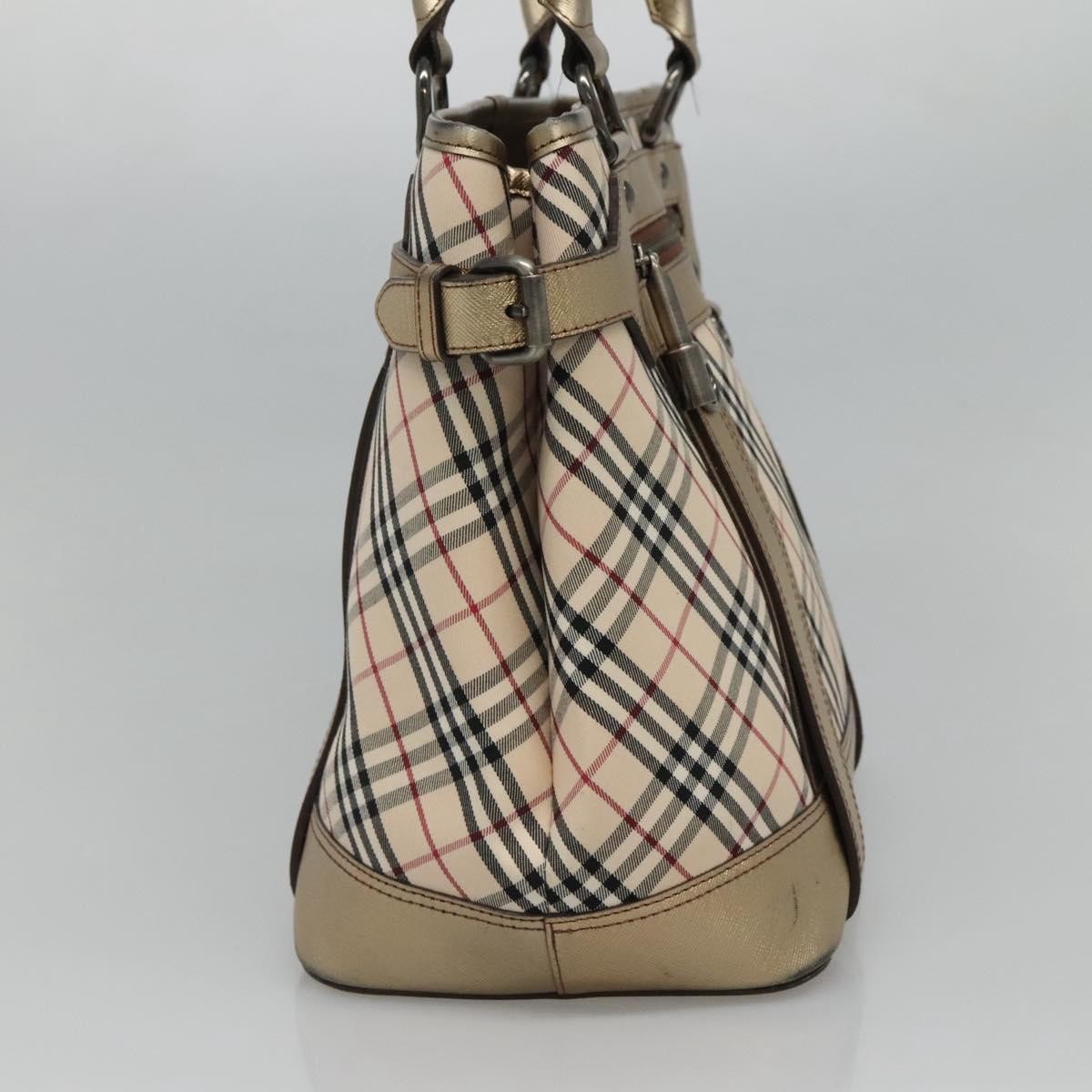 Burberry Nova Check Tote Canvas And Leather Beige Canvas Tote Bag Bag (Authentic Pre-Loved)