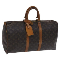 Louis Vuitton Keepall Bag Monogram Canvas Brown Canvas Travel Bag Bag (Pre-Loved)