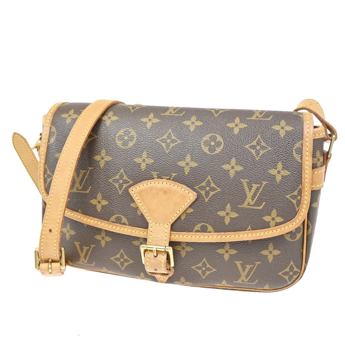 Louis Vuitton Louis Vuitton Sologne Handbag Monogram Canvas Brown Leather Shoulder Bag Bag (Pre-Loved)