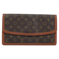 Louis Vuitton Dame Pochette Monogram Canvas Brown Canvas Clutche & Pouche Bag (Authentic Pre-Loved)