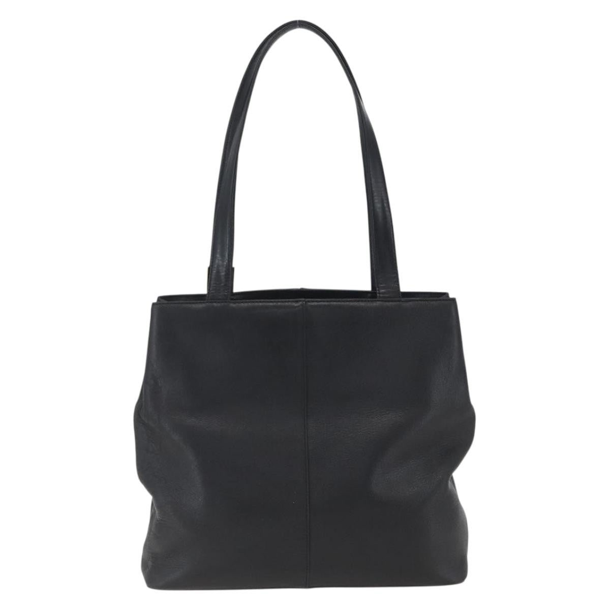 Burberry Vintage Tote Bag Leather Black Leather Tote Bag Bag (Pre-Loved)