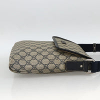 Gucci Flap Messenger Gg Coated Canvas Navy Canvas Shoulder Bag Bag (Authentic Pre-Loved)