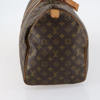 Louis Vuitton Keepall Bag Monogram Canvas Brown Canvas Travel Bag Bag (Authentic Pre-Loved)