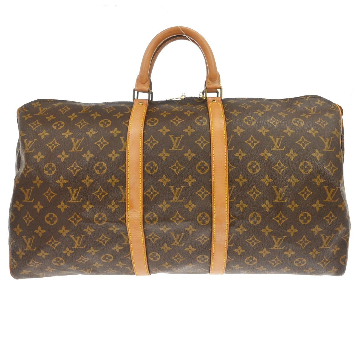 Louis Vuitton Keepall Bag Monogram Canvas Brown Canvas Travel Bag Bag (Authentic Pre-Loved)