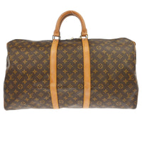 Louis Vuitton Keepall Bag Monogram Canvas Brown Canvas Travel Bag Bag (Authentic Pre-Loved)