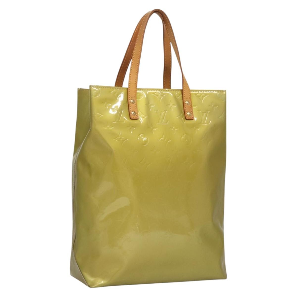 Louis Vuitton Reade Handbag Monogram Vernis Yellow Patent_Leather Tote Bag Bag (Authentic Pre-Loved)