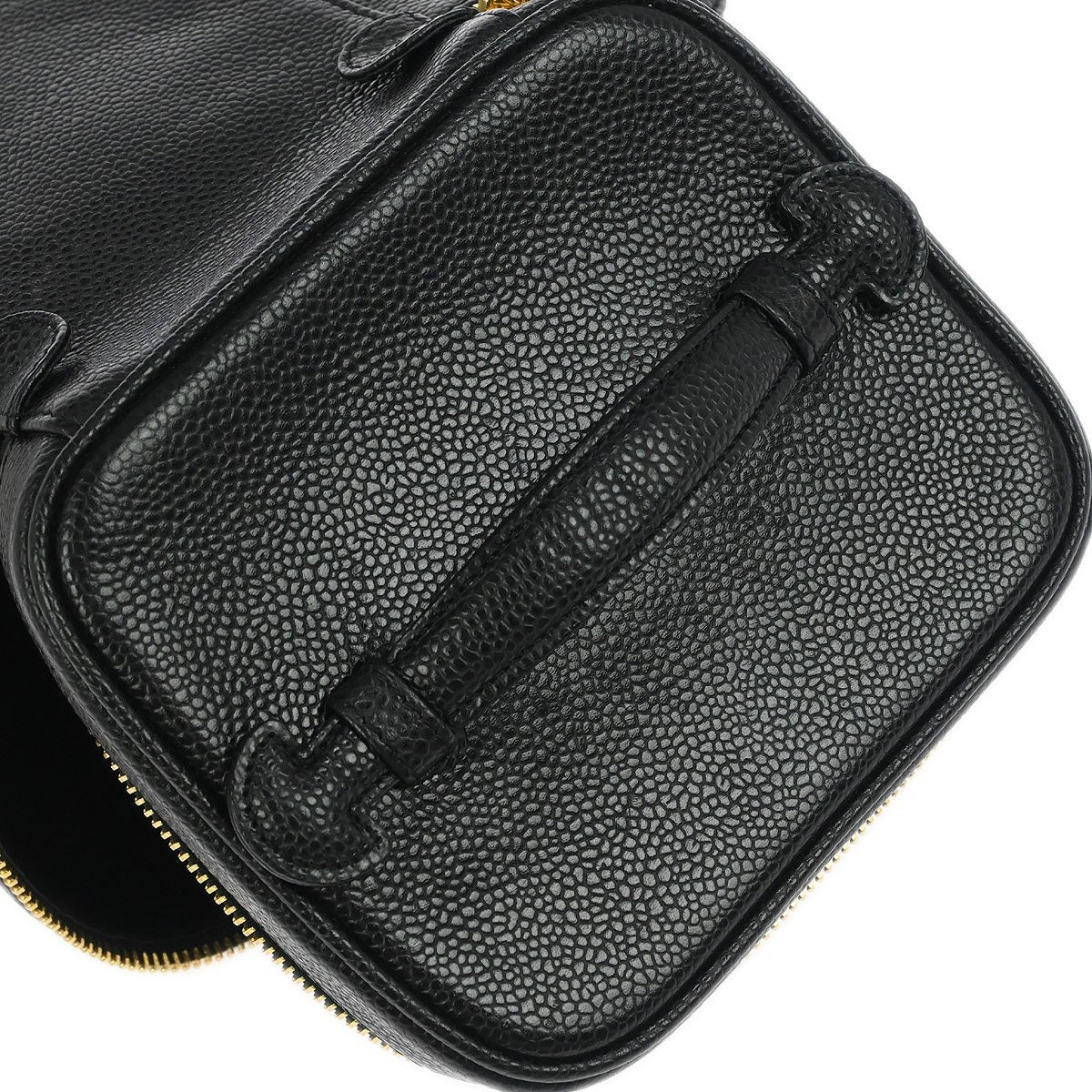 Chanel Vintage Timeless Cosmetic Case Caviar Black Leather Clutche & Pouche Bag (Pre-Loved)