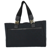 Gucci Web Handle Buckle Tote Gg Canvas Black Canvas Tote Bag Bag (Pre-Loved)